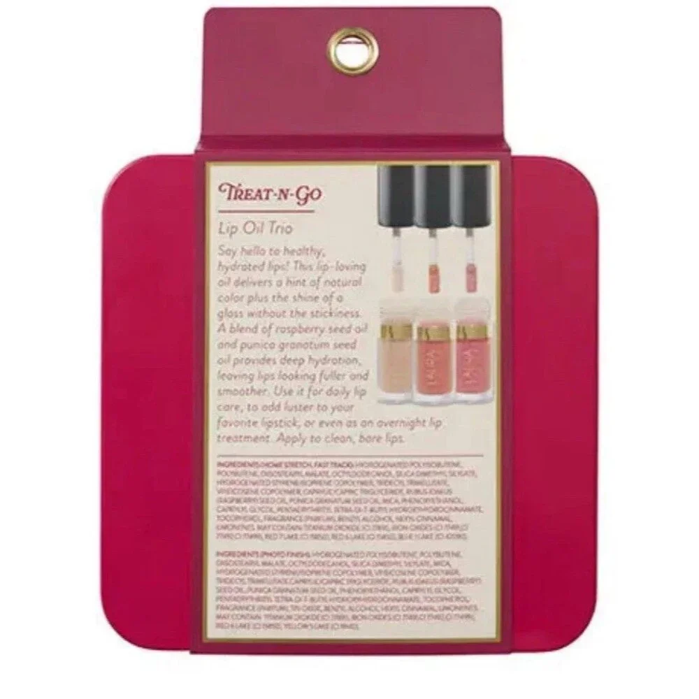 LAURA GELLER ~ TREAT-N-GO Lip Oil Trio Full Size LIMITED EDITION NEW